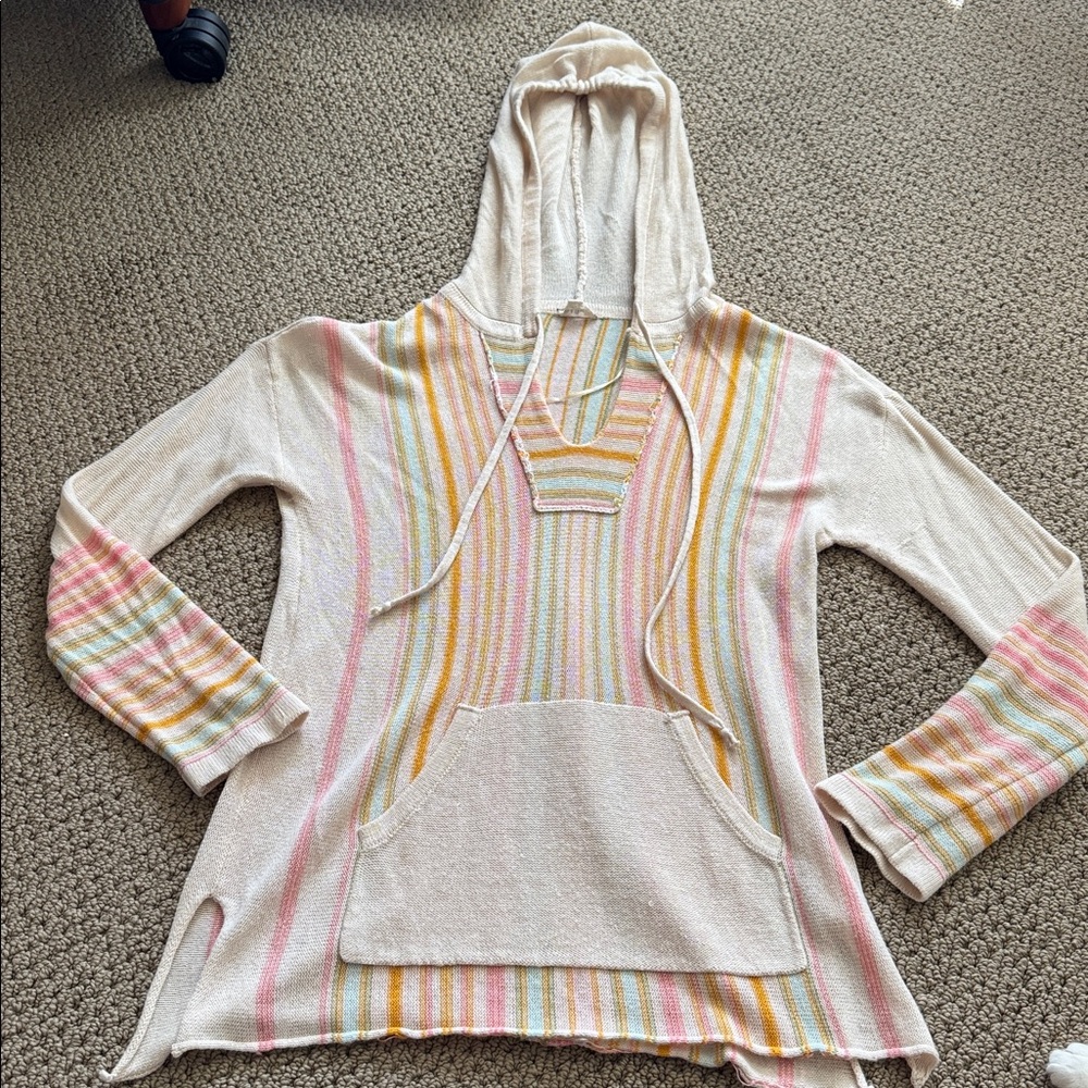 Hem & Thread knit pullover hoodie